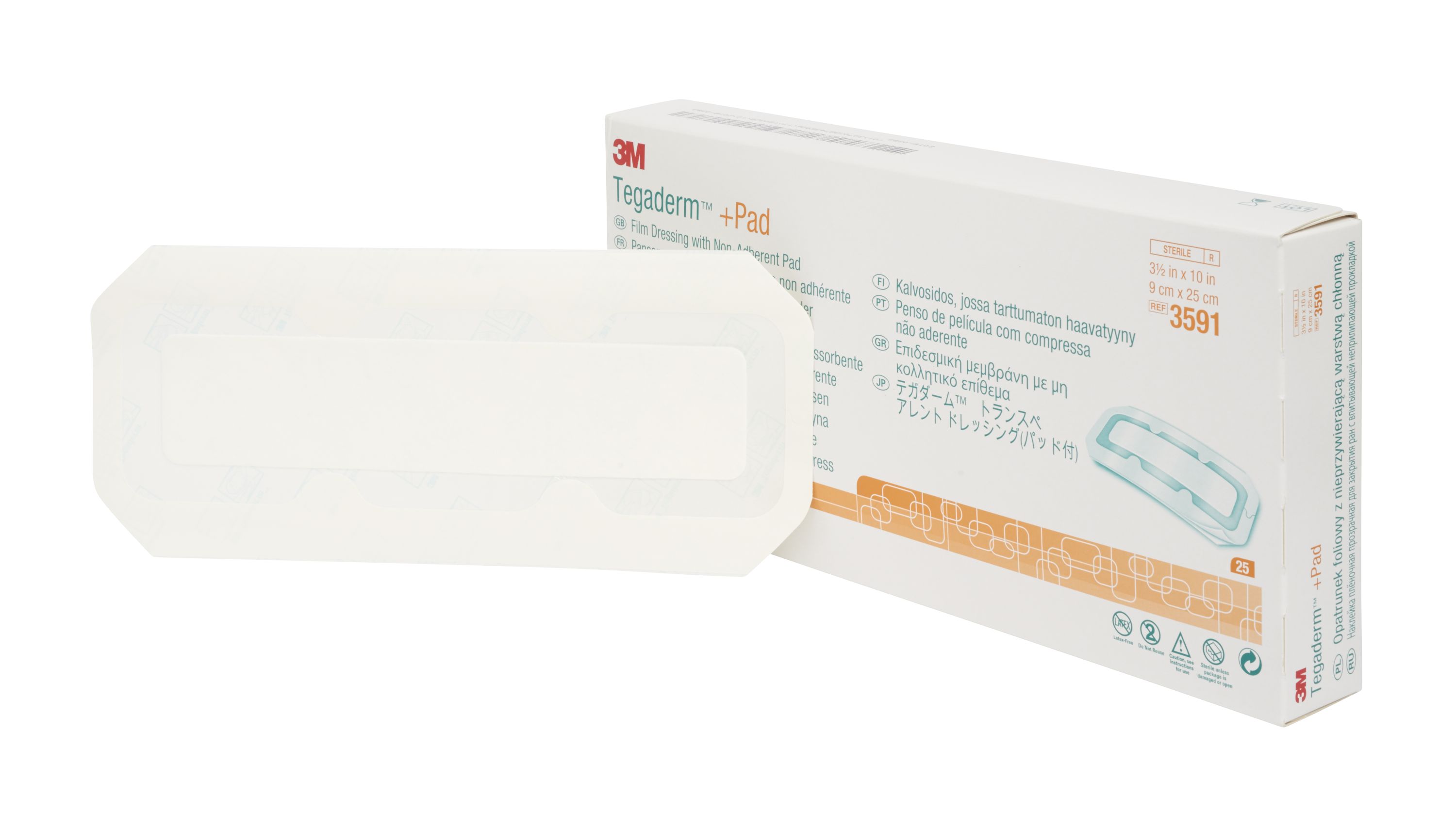 3M™ Tegaderm™ + pad - 9 x 25 cm - 1 x 25 pcs