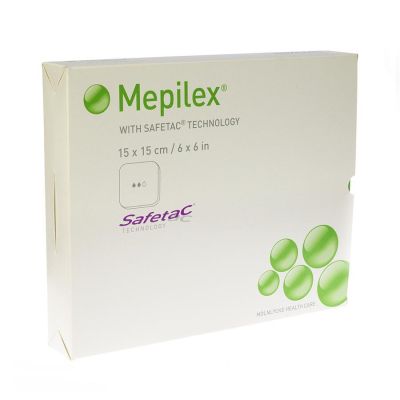 Mepilex® - 15 x 15 cm - stérile - 1 x 5 pcs