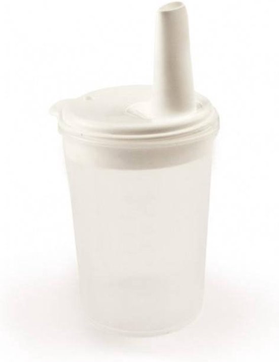 Gobelet - 200 ml - bec flexible 12 mm - blanc laiteux - 1 pc