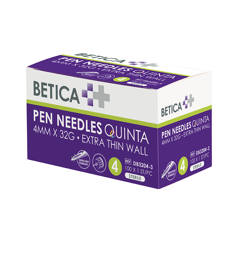 Aiguilles stylo - 32G x 4 mm - quinta ETW - vert - 100 pcs