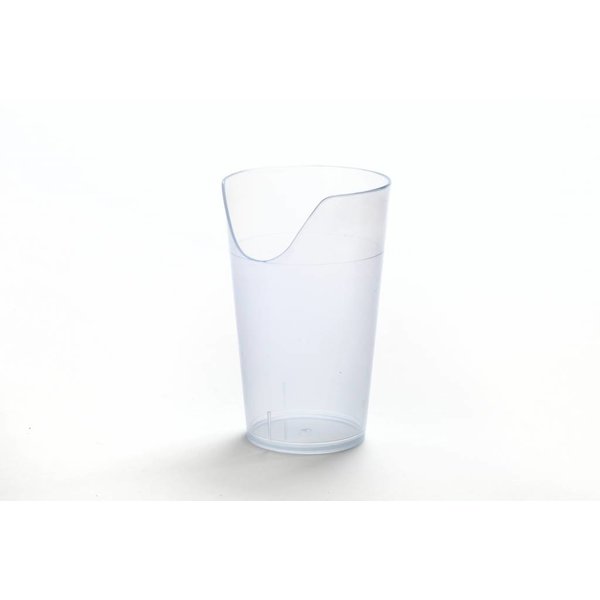 Nosey cutout drinkbeker - transparant - 220 ml - 1 st