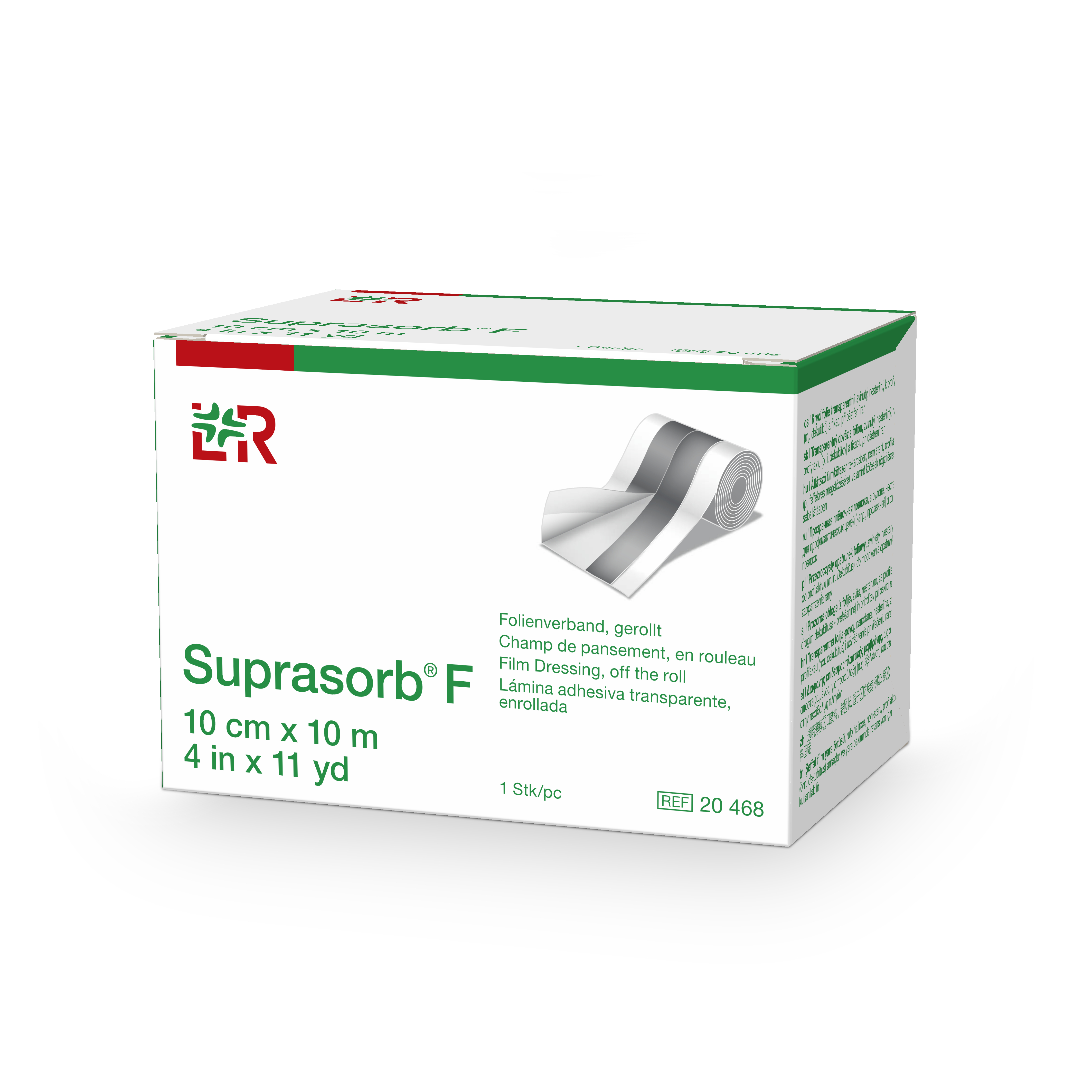 Suprasorb® F fixatiepleisters - op rol - 10 cm x 10 m - 1 st