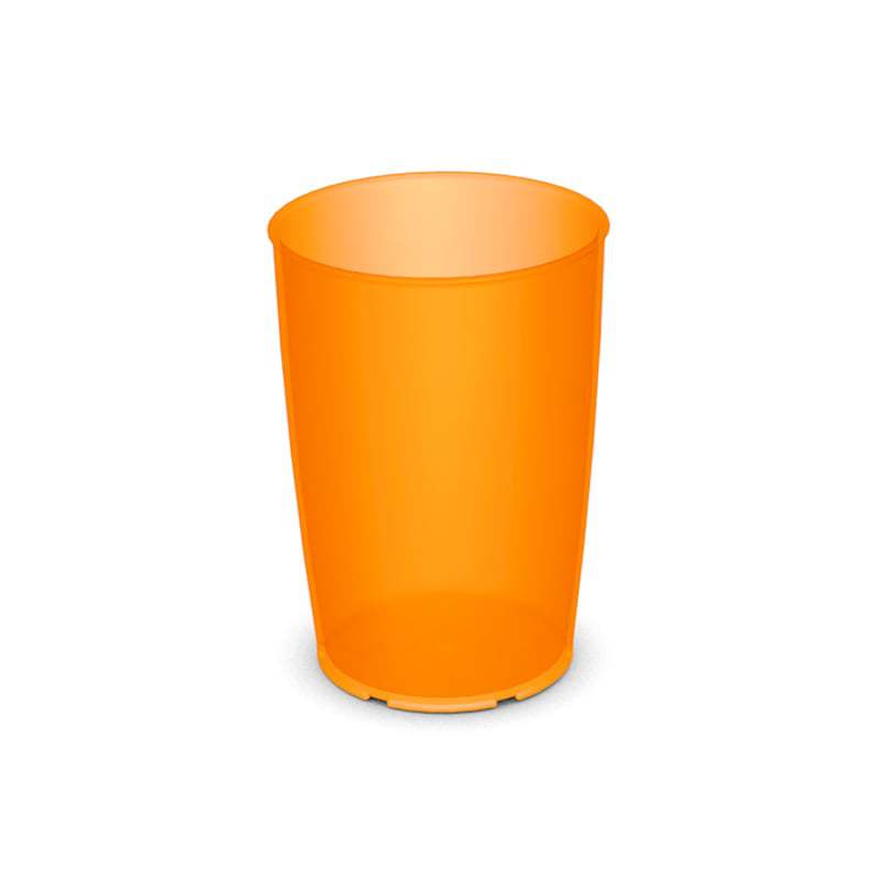 Drinkbeker 805 - met schaalaanduiding - transparant oranje - 250 ml - 1 st
