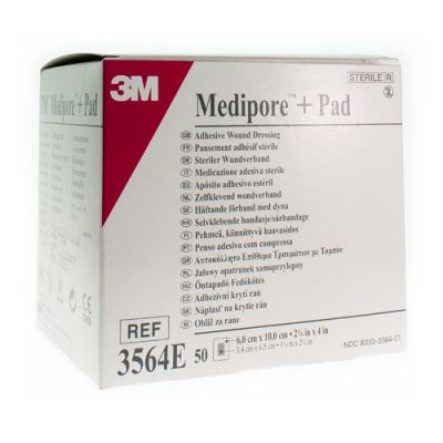 3M™ Medipore™ + pad - 6 x 10 cm -1 x 50 pcs