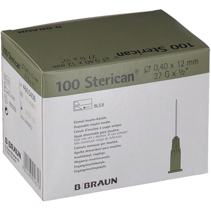 Sterican® insuline naalden - 27G x 1/2 - groen - 1000 st