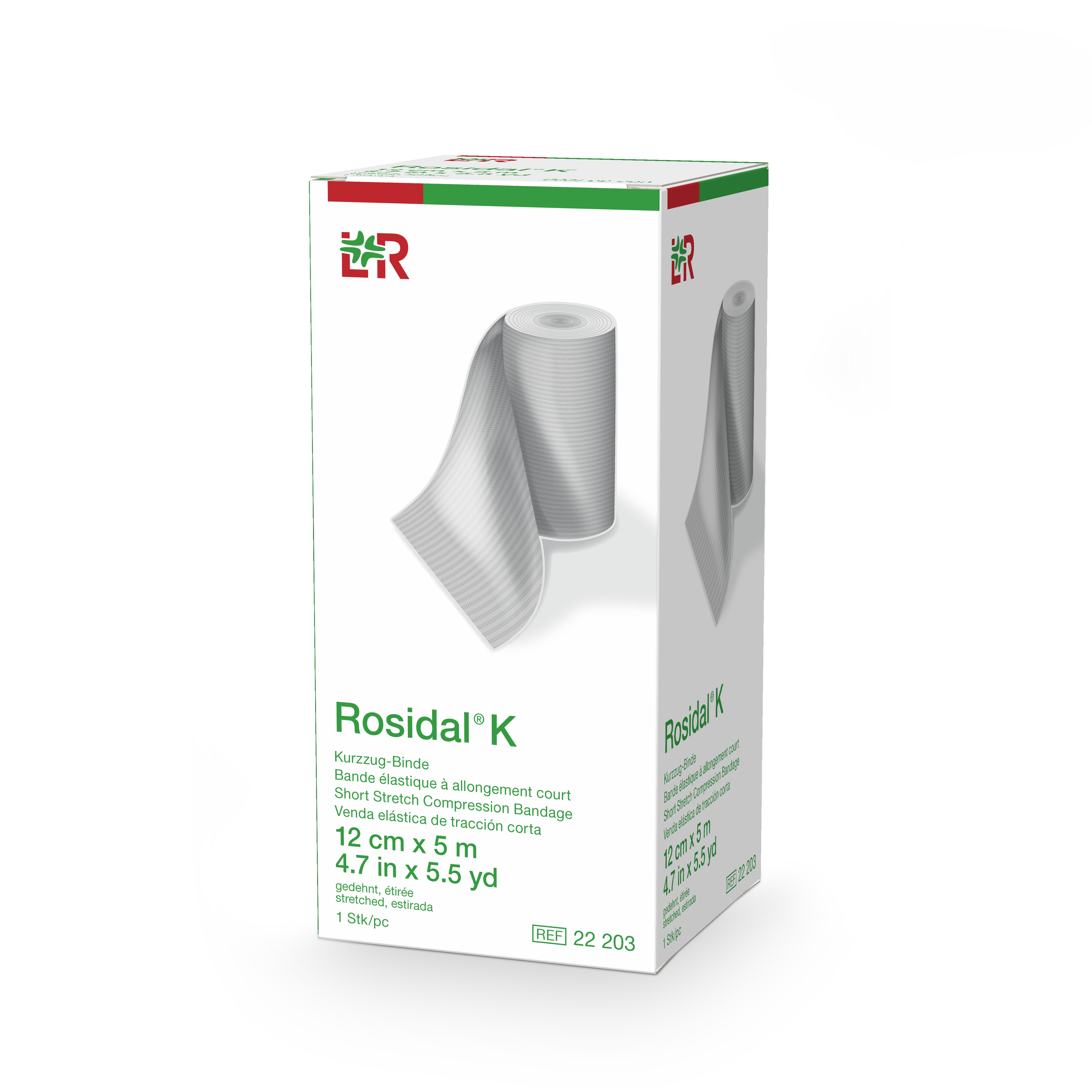 Rosidal® K - bande à allongement court - 12 cm x 5 m - 1 pc