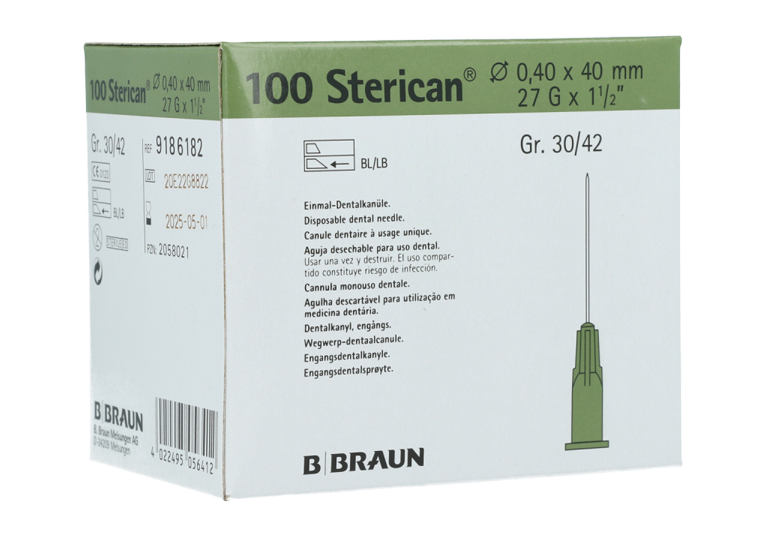 Sterican® - dentale naalden - 27G x 1 1/2" - grijs - 100 st