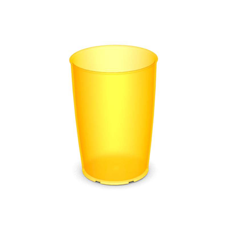 Drinkbeker 805 - met schaalaanduiding - transparant geel - 250 ml - 1 st