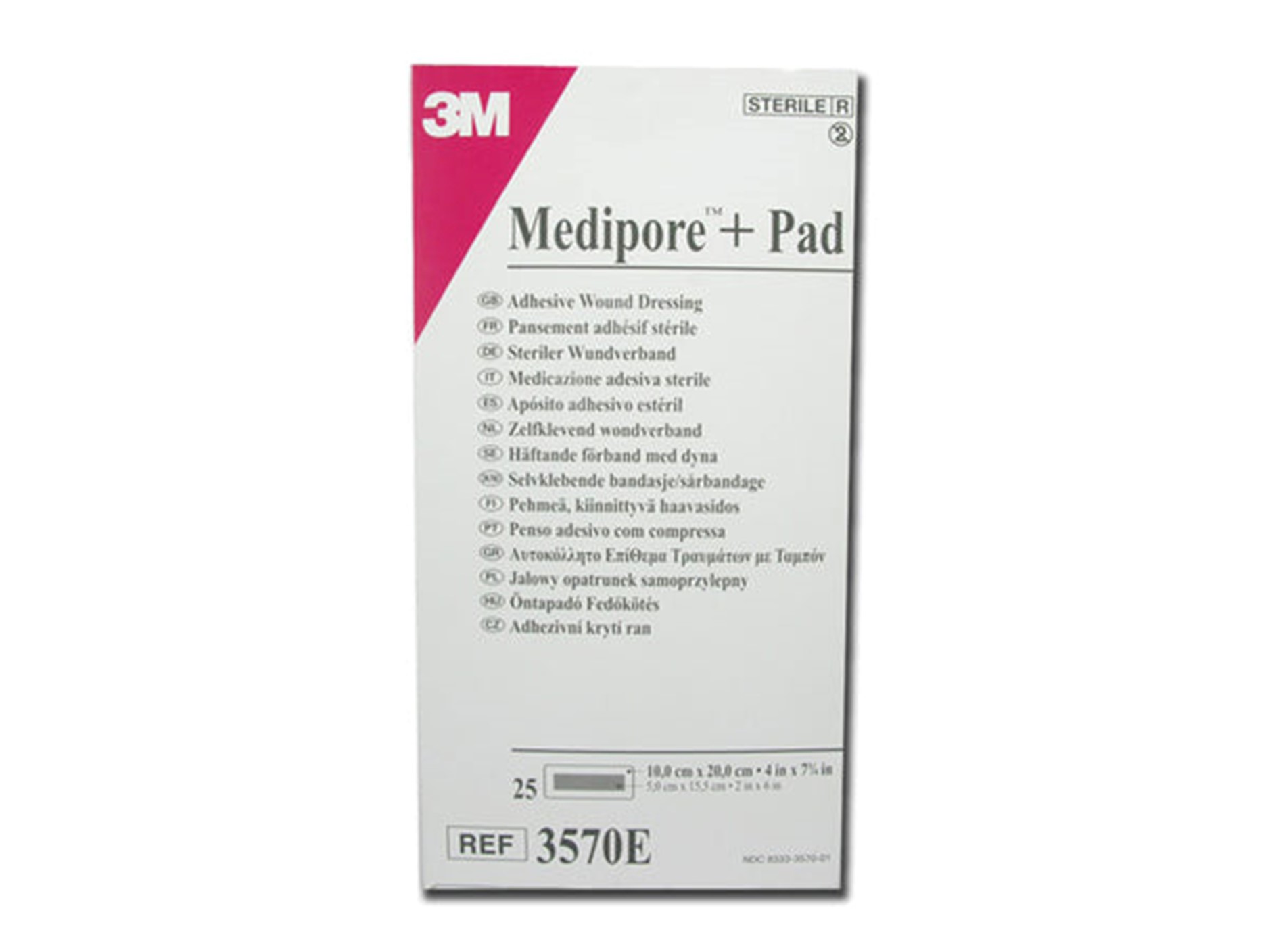 3M™ Medipore™ + pad - 10 x 20 cm - 1 x 25 st
