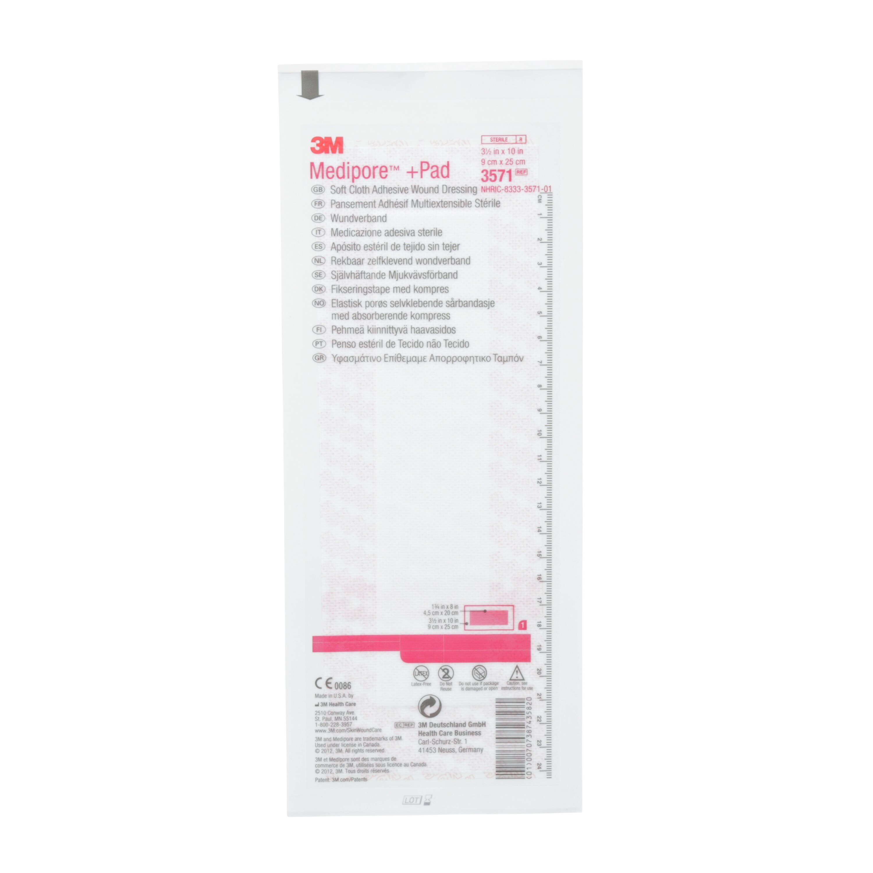 3M™ Medipore™ + pad - 10 x 25 cm - 1 x 25 pcs